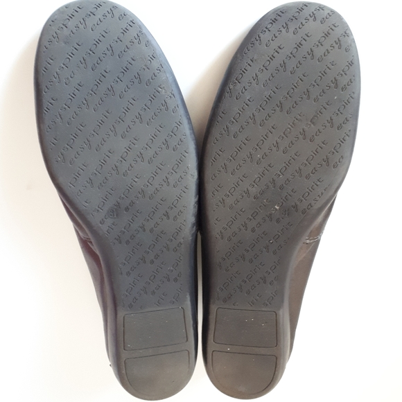 Easy Spirit Leather High Cut Laced Metallic Flats - Picture 7 of 9